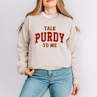 Simply Sage Market Varsity Talk Purdy To Me Sweatshirt
