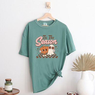Simply Sage Market Tis The Season Pumpkin Ghost Garment Dyed Tee