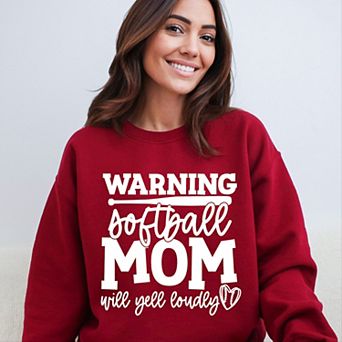 Simply Sage Market Warning Softball Mom Sweatshirt