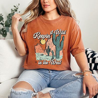 Simply Sage Market Keepin It Wild Colorful Garment Dyed Tee