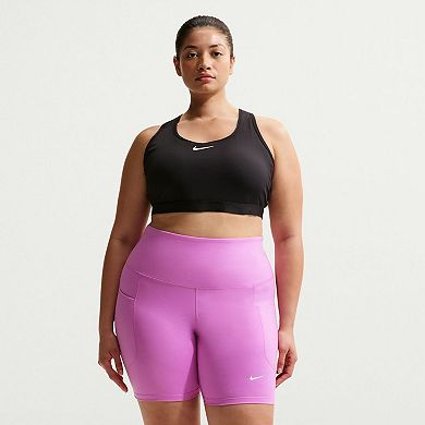 Plus Size Nike One High-Waisted 8-Inch Biker Shorts with Pockets