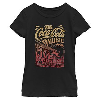 Girls 7-16 Coca-Cola Music Festival '86 Graphic Tee