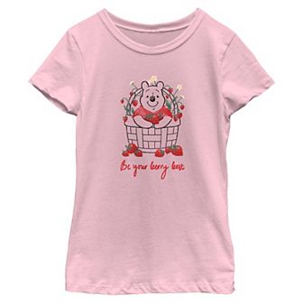 Disney's Winnie The Pooh Be Your Berry Best Girls 7-16 Graphic Tee
