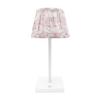 Pink Gingham Cordless Touch Lamp