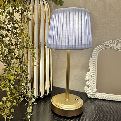 Pleated Shade Cordless Touch Lamp