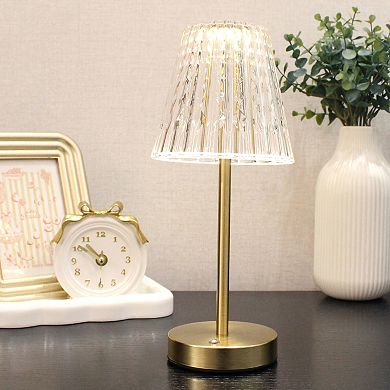 11.8in Acrylic Cordless Touch Lamp