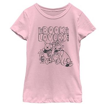 Disney's Winnie The Pooh And Friends Book Lovers Club Girls 7-16 Graphic Tee