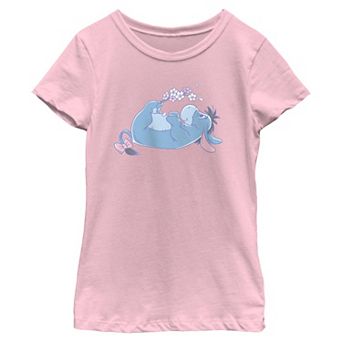 Disney's Winnie The Pooh Eeyore Flower Lover Girls 7-16 Graphic Tee