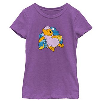 Disney's' Winnie The Pooh Night Snack Girls 7-16 Graphic Tee