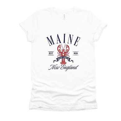 Maine New England - Womens Short Sleeve Tee