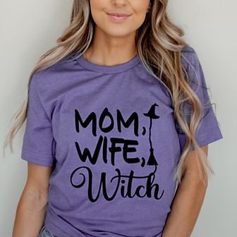 Simply Sage Market Mom Wife Witch Cursive Short Sleeve Tee