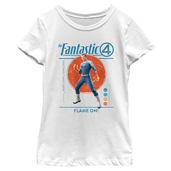 Girls 7-16 Marvel Fantastic 4 Johnny Storm Flame On Graphic Tee