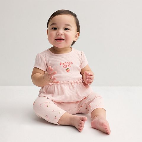 Carter's Baby Carter's Fruit Print Short Sleeve Bodysuit & Pant Set