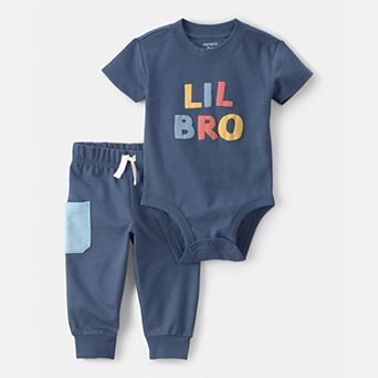 Baby Boy Carter's 2 pc 'Lil Bro' Bodysuit & Pants Set