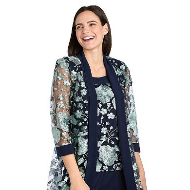 Women's R&M Richards 2-pc. Floral Threadwork Pantsuit