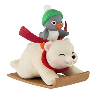 Snowball & Tuxedo Sledding Sidekicks Hallmark Keepsake Christmas Ornament