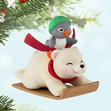 Snowball & Tuxedo Sledding Sidekicks Hallmark Keepsake Christmas Ornament