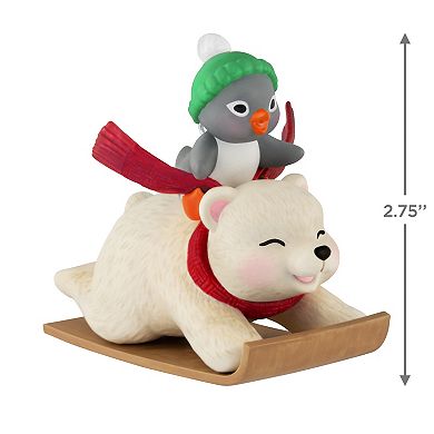 Snowball & Tuxedo Sledding Sidekicks Hallmark Keepsake Christmas Ornament