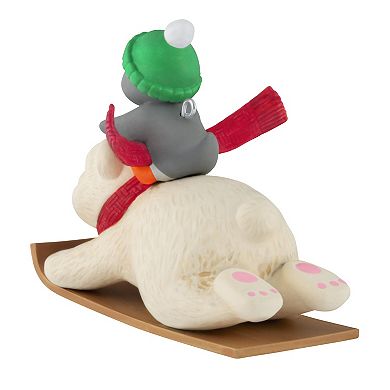 Snowball & Tuxedo Sledding Sidekicks Hallmark Keepsake Christmas Ornament
