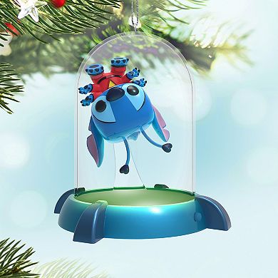 Hallmark Keepsake Christmas Ornament Disney's Lilo & Stitch Experiment 626 With Light
