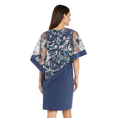 Women's R&M Richards Banded Embellished Sequin Poncho Dress