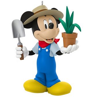 Hallmark Keepsake Christmas Ornament Gardener Disney's Mickey Mouse with Plant & Trowel