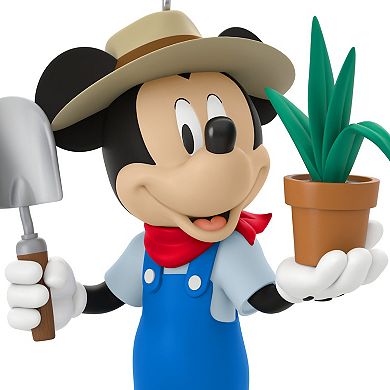 Hallmark Keepsake Christmas Ornament Gardener Disney's Mickey Mouse with Plant & Trowel