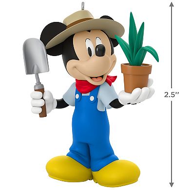 Hallmark Keepsake Christmas Ornament Gardener Disney's Mickey Mouse with Plant & Trowel