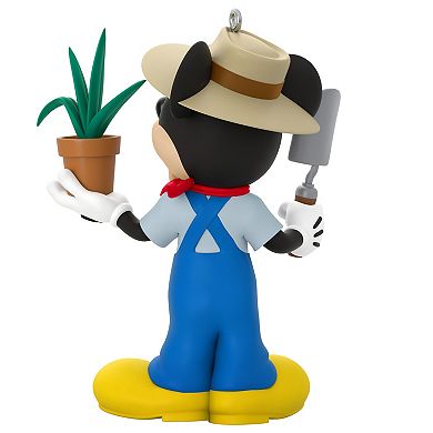 Hallmark Keepsake Christmas Ornament Gardener Disney's Mickey Mouse with Plant & Trowel