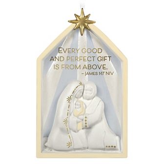 Gift From Above Nativity Porcelain Hallmark Keepsake Christmas Ornament