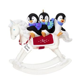 Hallmark Keepsake Christmas Ornament From Santa Penguin Rocking Horse
