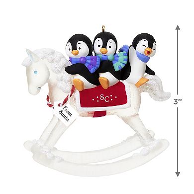 Hallmark Keepsake Christmas Ornament From Santa Penguin Rocking Horse