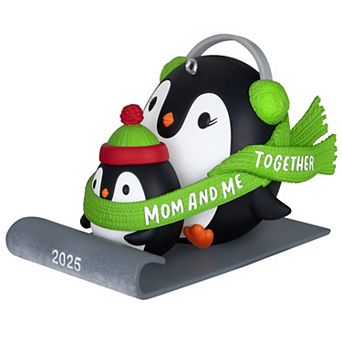 Mom & Me Penguins 2025 Sledding Hallmark Keepsake Christmas Ornament