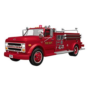 Fire Brigade 1968 Chevrolet Fire Engine With Light Hallmark Keepsake Christmas Ornament