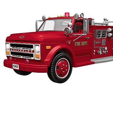 Fire Brigade 1968 Chevrolet Fire Engine With Light Hallmark Keepsake Christmas Ornament