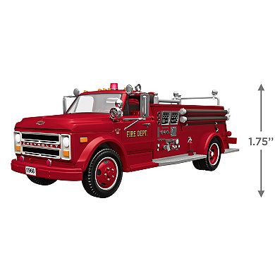 Fire Brigade 1968 Chevrolet Fire Engine With Light Hallmark Keepsake Christmas Ornament