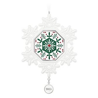 Porcelain Snowflake 2025 Hallmark Keepsake Christmas Ornament