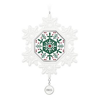 Porcelain Snowflake 2025 Hallmark Keepsake Christmas Ornament