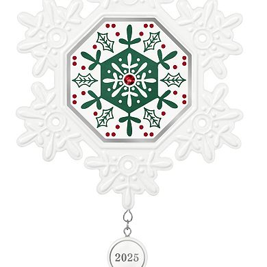 Porcelain Snowflake 2025 Hallmark Keepsake Christmas Ornament