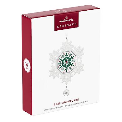Porcelain Snowflake 2025 Hallmark Keepsake Christmas Ornament