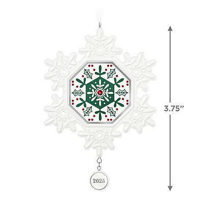 Porcelain Snowflake 2025 Hallmark Keepsake Christmas Ornament