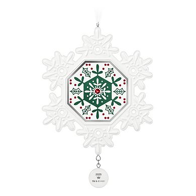 Porcelain Snowflake 2025 Hallmark Keepsake Christmas Ornament