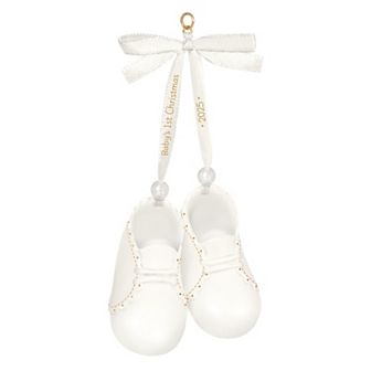 Baby's 1st Christmas Porcelain Baby Booties 2025 Hallmark Keepsake Christmas Ornament