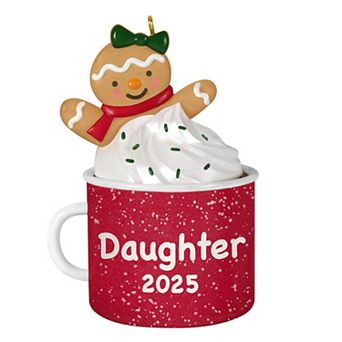"Daughter" Gingerbread Girl in Mug 2025 Hallmark Keepsake Christmas Ornament