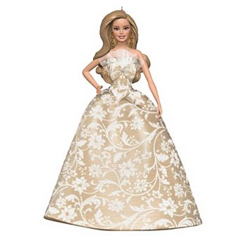 Blonde Holiday Barbie 2025 Hallmark Keepsake Christmas Ornament