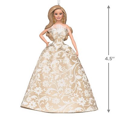 Blonde Holiday Barbie 2025 Hallmark Keepsake Christmas Ornament