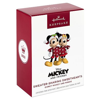 Disney's Mickey Mouse & Minnie Mouse Sweater-Sharing Hallmark Keepsake Christmas Ornament