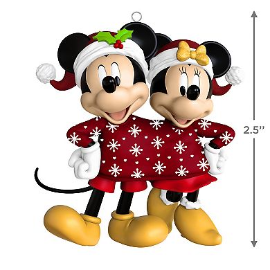 Disney's Mickey Mouse & Minnie Mouse Sweater-Sharing Hallmark Keepsake Christmas Ornament