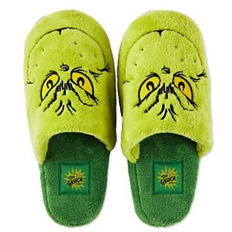 Hallmark Dr. Seuss Grinch Adult Slippers With Sound Large/X-Large