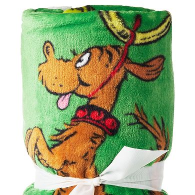 Hallmark Dr. Seuss Grinch Faces Throw Blanket
